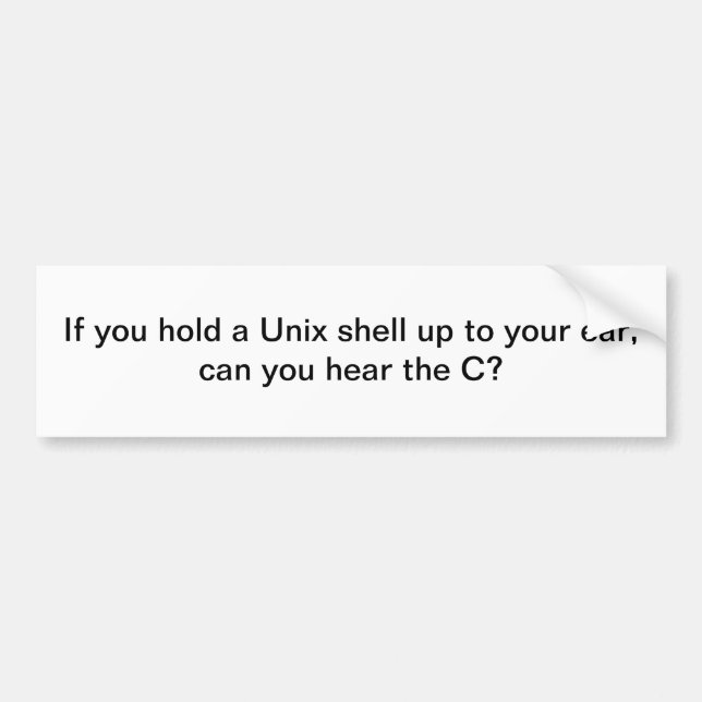 Coche Cáscara de Unix a su oído - pegatina para el (Frente)