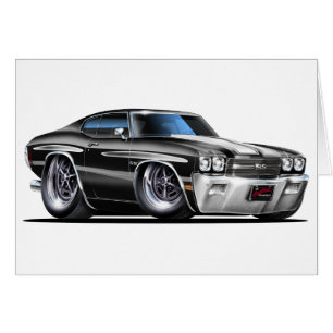 Coche Chevelle Blanco-Negro de 1970