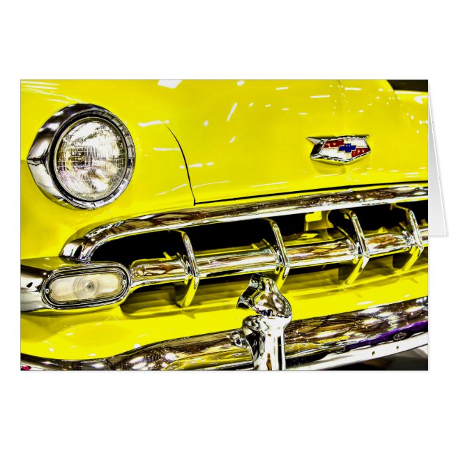Coche clásico amarillo chevy (Anverso (Horizontal))
