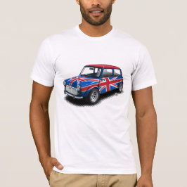 Coche clásico de Union Jack mini en la camiseta