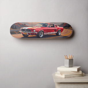 Coche Clásico Musculoso 1967 Skateboard