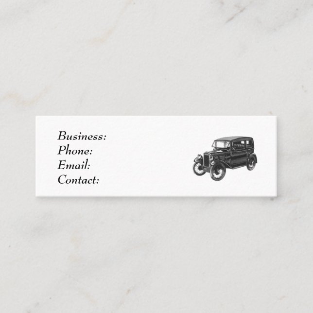 Coche Clásico - Tarjeta de Presentación (Anverso)