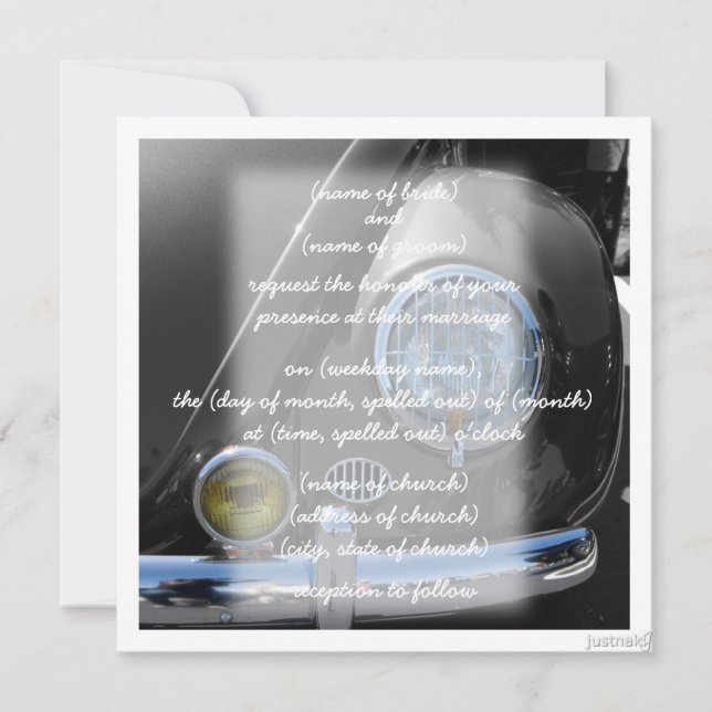 coche clásico v invitación (Anverso)