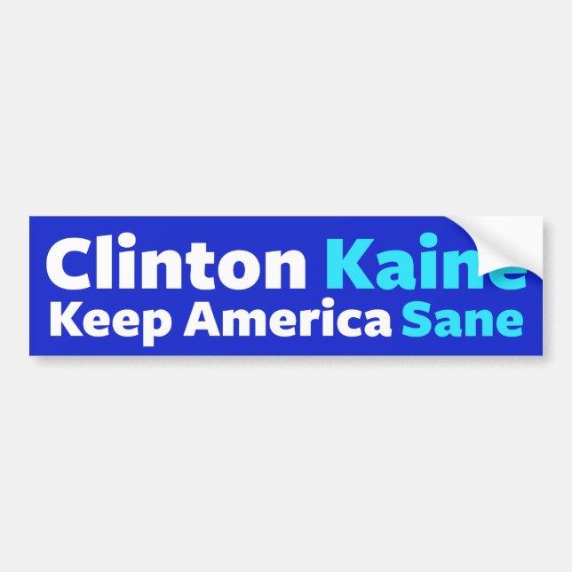 Coche Clinton/Kaine: Guarde a la pegatina para el (Frente)