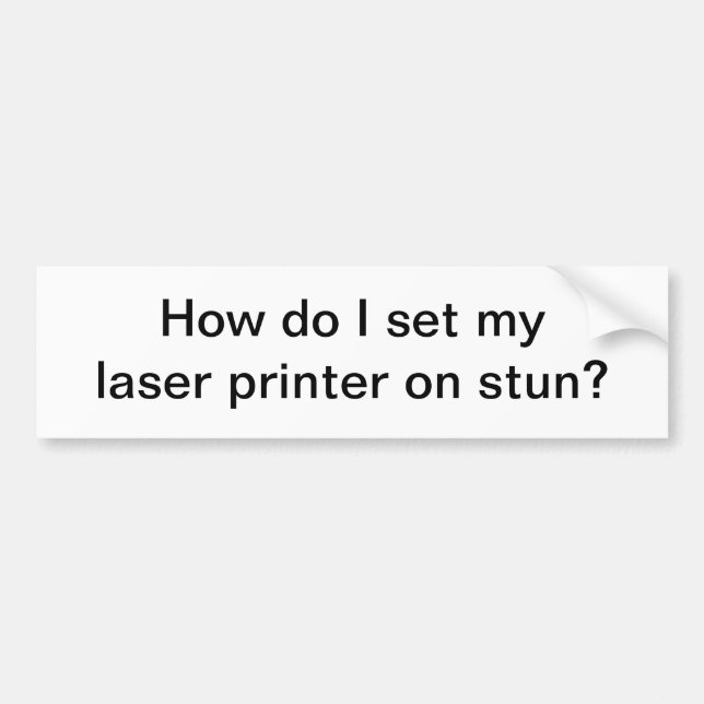 Coche Cómo fijo - pegatina para el parachoques (Frente)