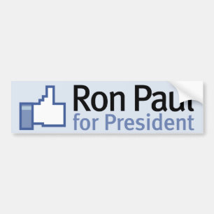 Coche Como la pegatina para el parachoques de Ron Paul