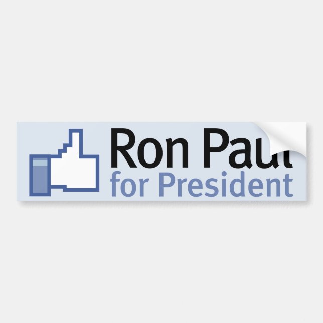 Coche Como la pegatina para el parachoques de Ron Paul (Frente)