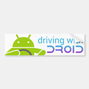 Coche Conduciendo con DROID, pegatina para el