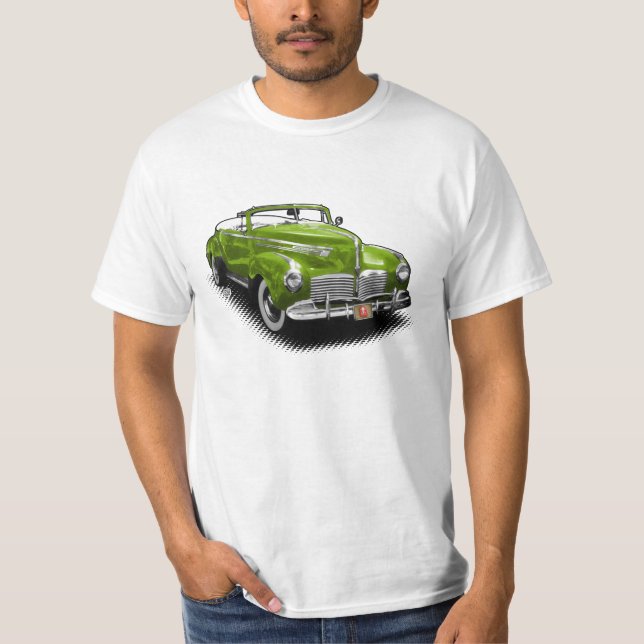 Coche convertible verde del Hudson en la camiseta (Anverso)