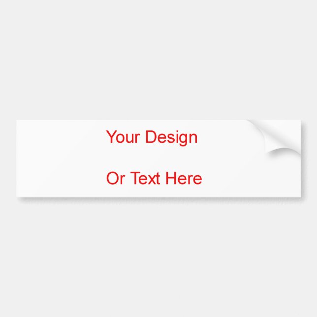 Coche Cree a su propia pegatina para el parachoques (Frente)