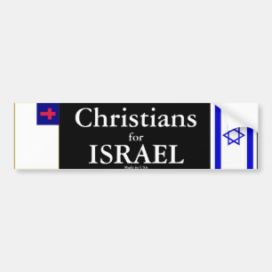 Coche Cristianos para la pegatina del parachoques ISRAEL