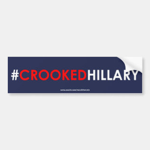 Coche #CROOKEDHILLARY torcido de la pegatina para el