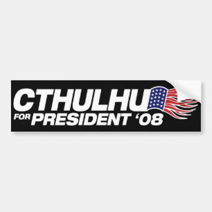 Coche Cthulhu para el presidente pegatina para el