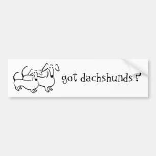 Coche ¿dachshunds conseguidos? Pegatina para el
