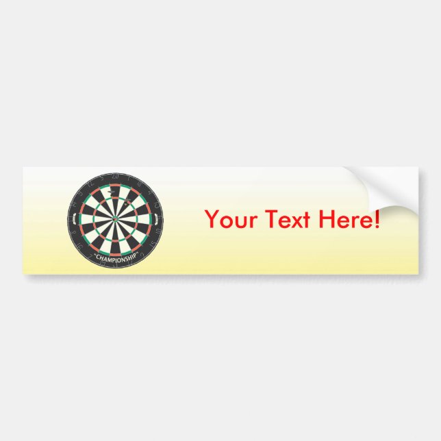 Coche Dartboard y dardos: modelo 3D: Pegatina para el (Frente)