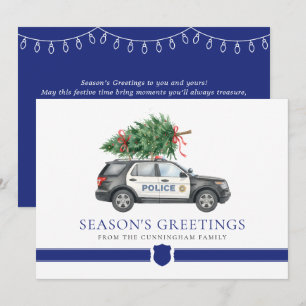 Coche de árbol de Navidad del oficial de policía m