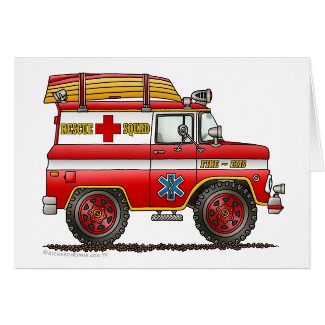 Coche de bomberos de Van Ambulance del rescate del (Anverso (Horizontal))