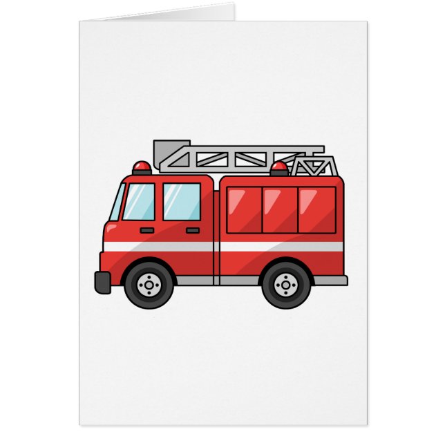 Coche de bomberos/motor frescos del dibujo animado (Frente)