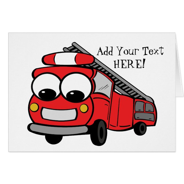 Coche de bomberos - tarjeta (Anverso (Horizontal))