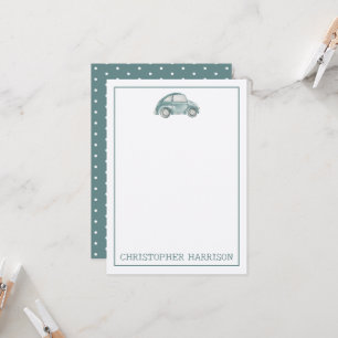 Coche de buggy de color de agua verde vintage retr