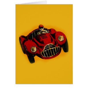 Coche de Carreras automática amarillo rojo antiguo