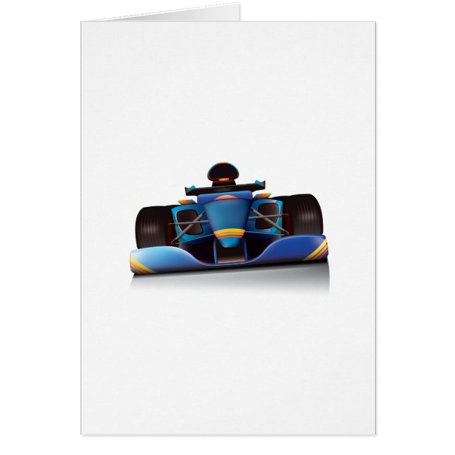 Coche de carreras azul (Frente)