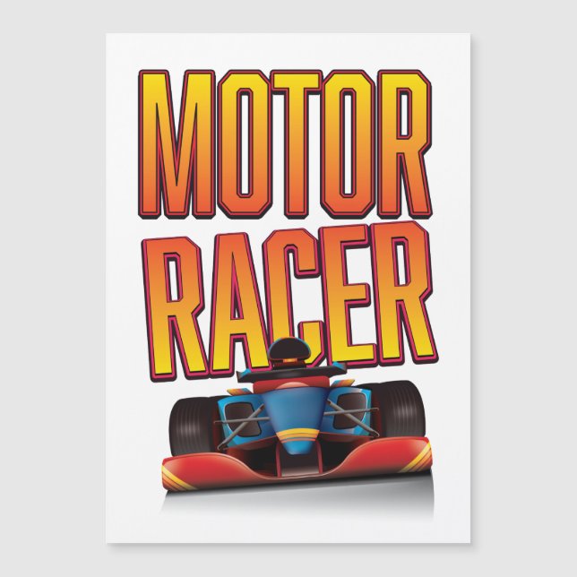 Coche de carreras de motor (Anverso)