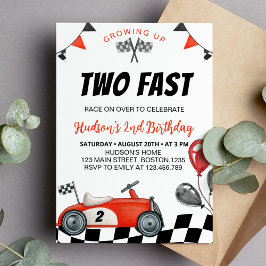 Coche de invitación a la Carreras del cumpleaños d