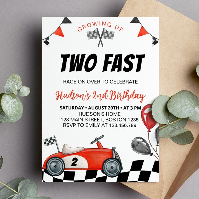 Coche de invitación a la Carreras del cumpleaños d (Subido por el creador)