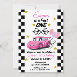 Coche de Invitación de Primer Cumpleaños de un Chi