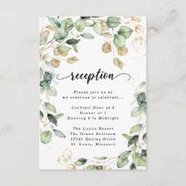 Coche de la recepción Eucalyptus Gold Watercolor