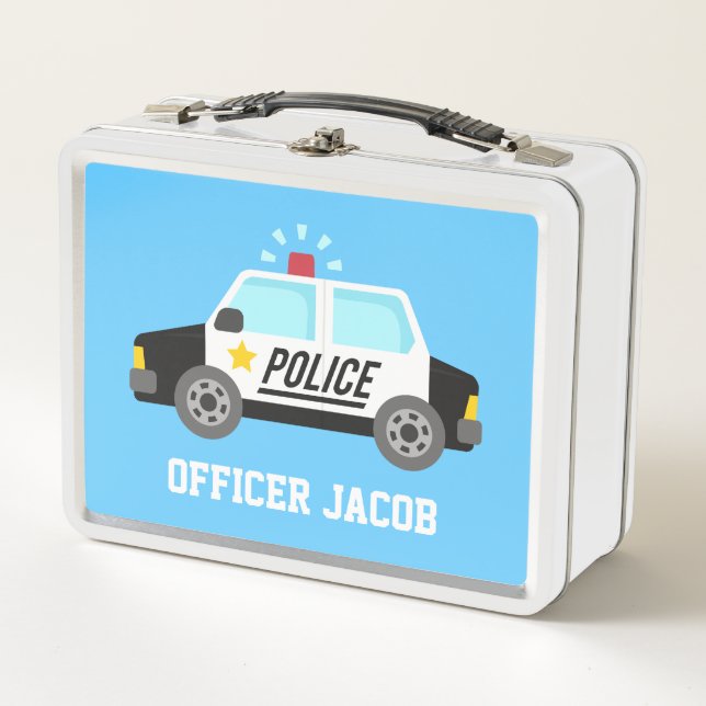 Coche de Policía Clásico con Sirena Personalizado  (Anverso)