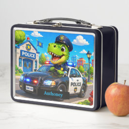 Coche de Policía Dinosaurio T Rex Lindo para Niños