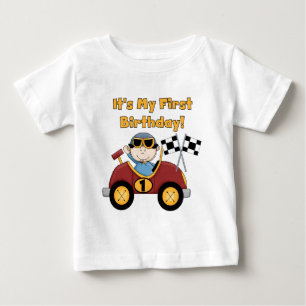 Coche de raza roja camisetas de cumpleaños y regal