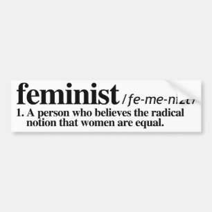 Coche Definición de la feminista - pegatina para el