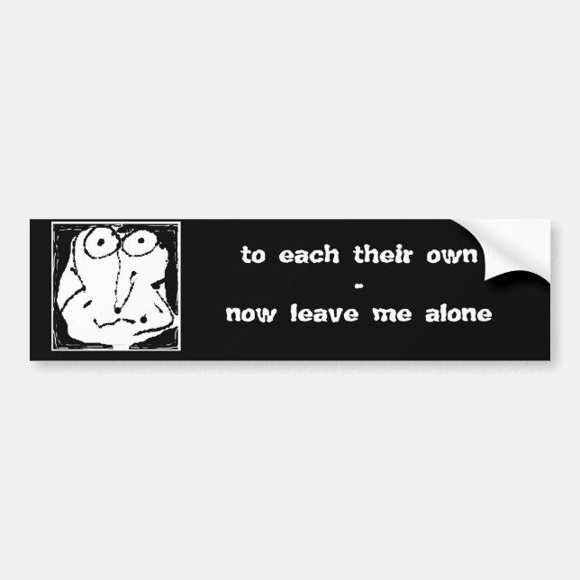 Coche déjeme la pegatina para el parachoques sola (Frente)