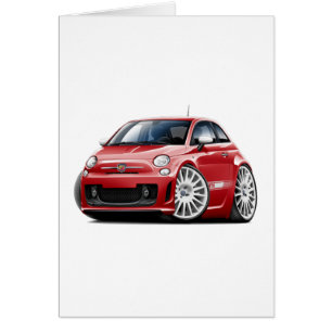 Coche del rojo de Fiat 500 Abarth