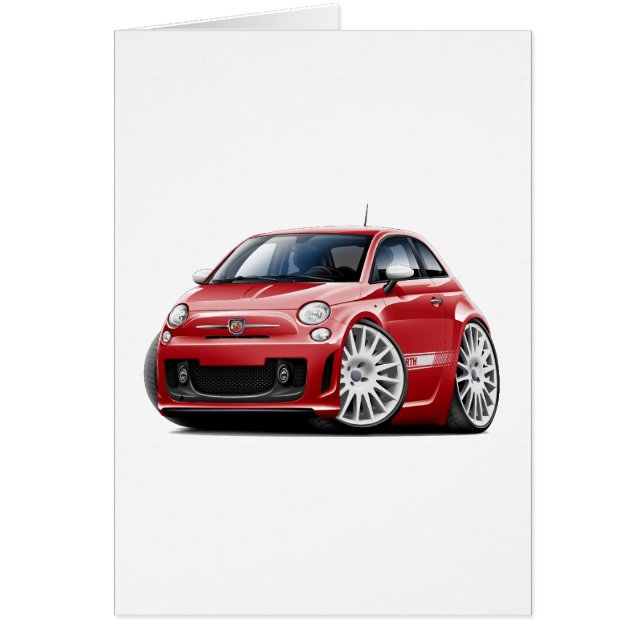 Coche del rojo de Fiat 500 Abarth (Frente)