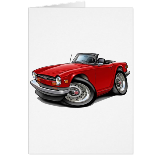 Coche del rojo de Triumph TR6 (Frente)