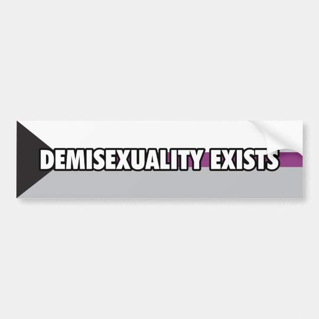 Coche Demisexuality existe pegatina para el parachoques (Frente)