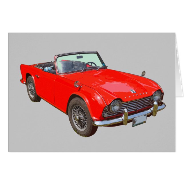Coche deportivo convertible Red Triumph Tr4 (Anverso (Horizontal))