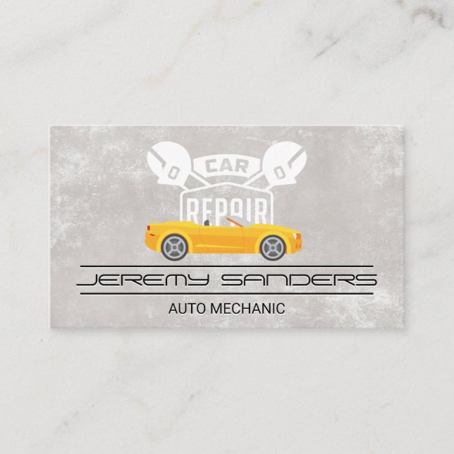 Coche deportivo | Tarjeta de presentación con logo (Anverso)