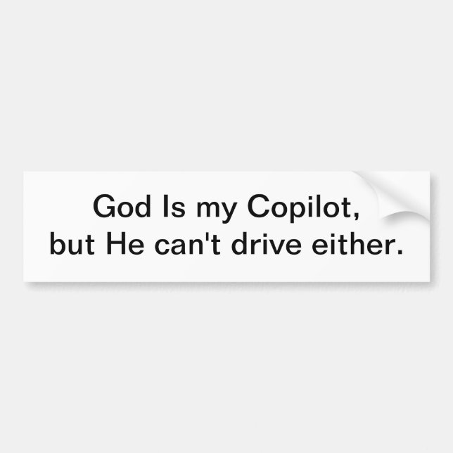Coche Dios es mi copiloto 3 - pegatina para el (Frente)
