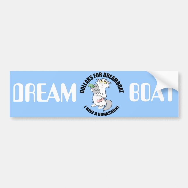 Coche Dreamboat - dólares para la pegatina para el (Frente)
