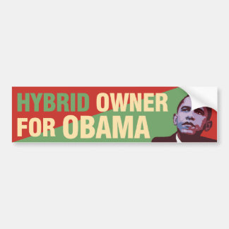Coche Dueño híbrido para Obama - pegatina para el