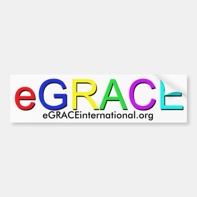 Coche eGRACE: La pegatina para el parachoques (Frente)