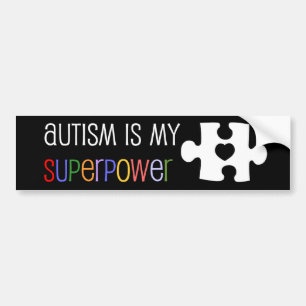 Coche El autismo es mi pegatina para el parachoques de