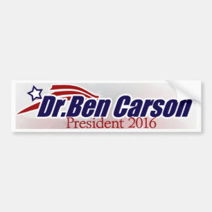Coche El Dr. Ben Carson para el presidente pegatina para