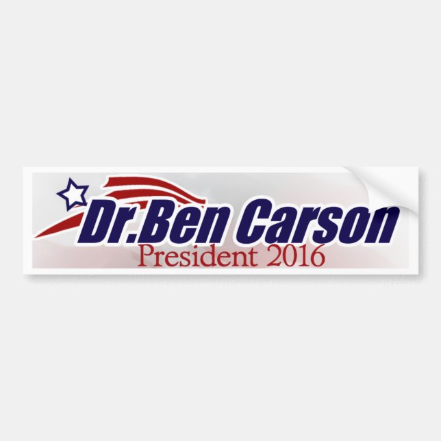 Coche El Dr. Ben Carson para el presidente pegatina para (Frente)