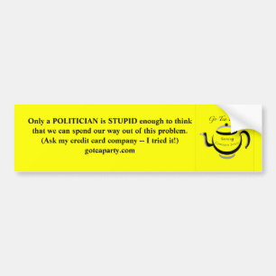 Coche ¡El funcionario va fiesta del té! Pegatina para